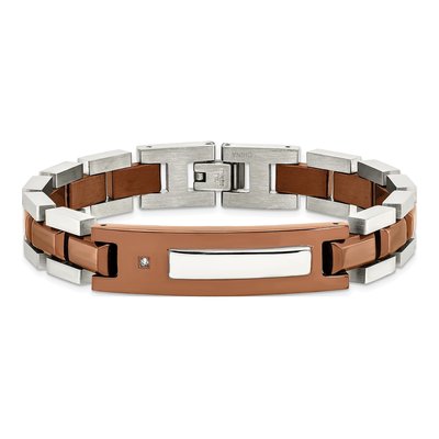 Stainless Steel Diamond IP Bracelet – view 5