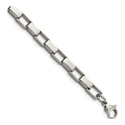 Men's Stainless Steel 6mm Square Box Chain Bracelet
