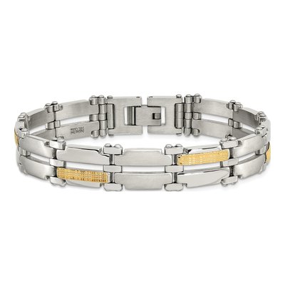 Stainless Steel & 14K Gold Bracelet – view 5