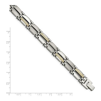 Stainless Steel & 14K Gold Bracelet – view 6