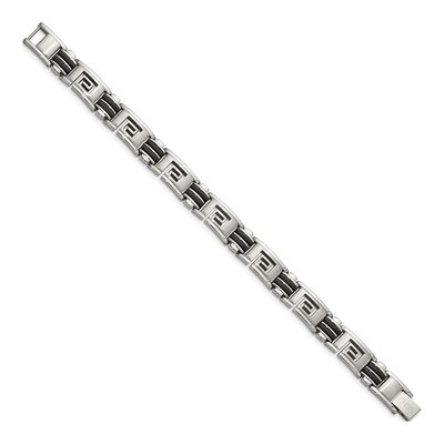 Stainless Steel Greek Key Bracelet – view 4