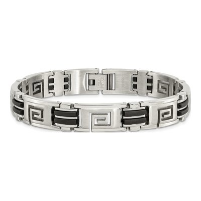 Stainless Steel Greek Key Bracelet – view 5
