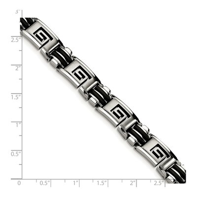 Stainless Steel Greek Key Bracelet – view 6