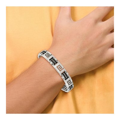 Stainless Steel Greek Key Bracelet – view 7
