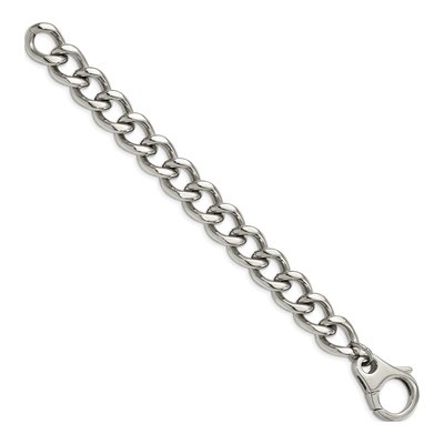 Men's Stainless Steel 15mm Curb Chain Bracelet – view 4