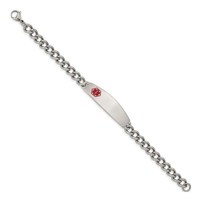 Stainless Steel Medical ID Curb Bracelet – view 3