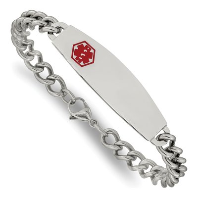 Stainless Steel Medical ID Curb Bracelet – view 4