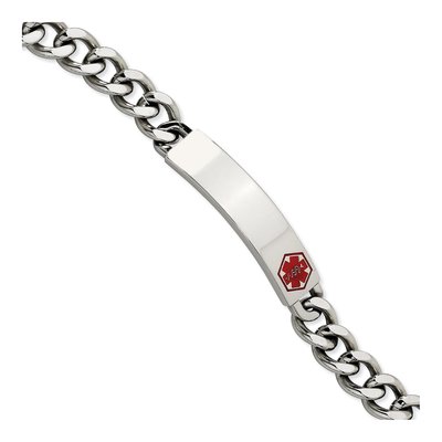 Stainless Steel Medical ID Curb Bracelet – view 3