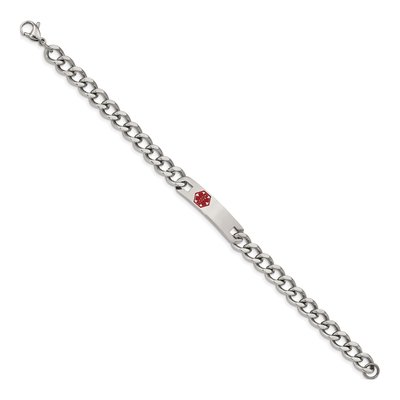 Stainless Steel Medical ID Curb Bracelet – view 4