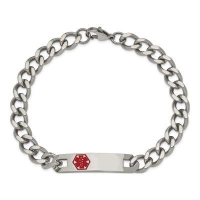 Stainless Steel Medical ID Curb Bracelet – view 7