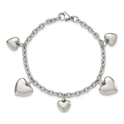 Stainless Steel Hearts Bracelet – view 5