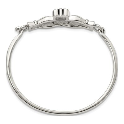 Stainless Steel Claddagh Bangle Bracelet – view 5