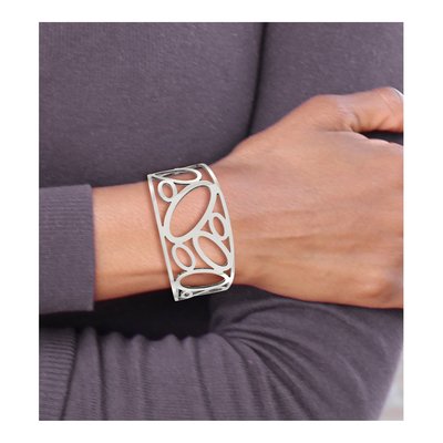 Stainless Steel Ovals Cuff Bracelet – view 7