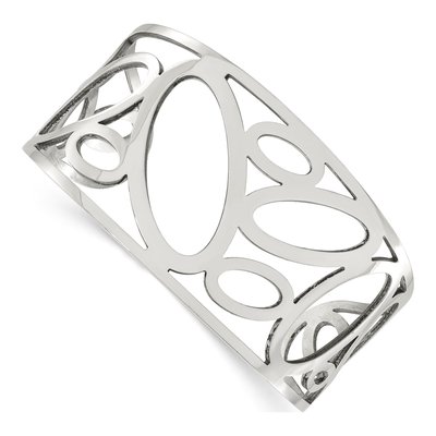 Stainless Steel Ovals Cuff Bracelet