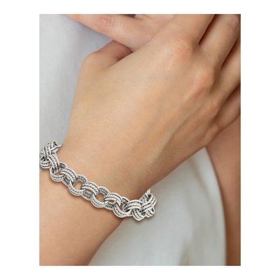 Stainless Steel 14mm Multi Fancy Link Chain Bracelet – view 7