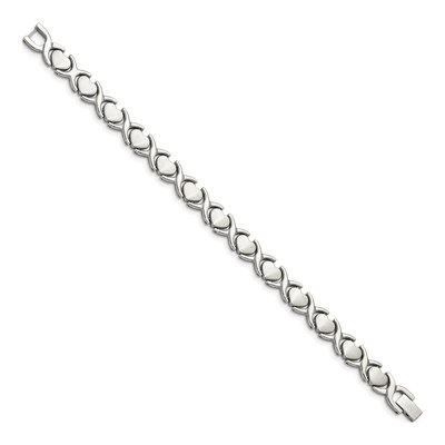 Chisel Stainless Steel Stampato Link Bracelet – view 4