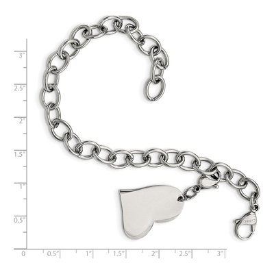 Stainless Steel Heart Bracelet – view 6