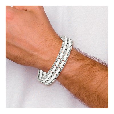 Stainless Steel Ceramic Link Bracelet – view 7