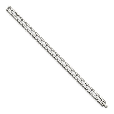 Stainless Steel Ceramic Link Bracelet – view 4