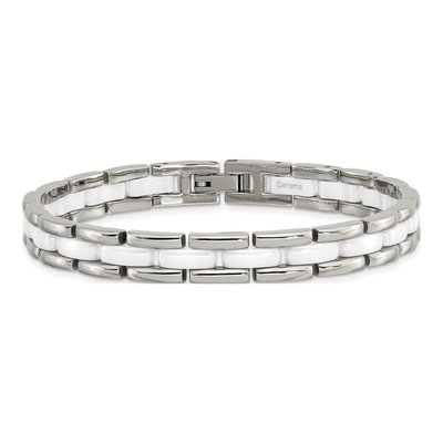 Stainless Steel Ceramic Link Bracelet – view 5