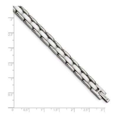 Stainless Steel Ceramic Link Bracelet – view 6