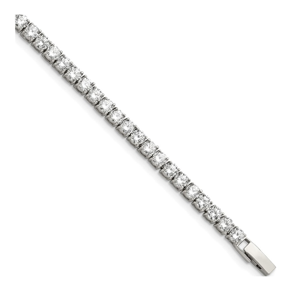 Stainless Steel CZ Tennis Bracelet