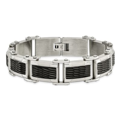 Black Stainless Steel Link Bracelet – view 5