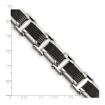 Black Stainless Steel Link Bracelet – view 6