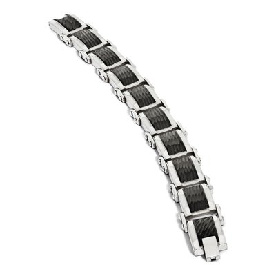 Black Stainless Steel Link Bracelet – view 8