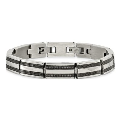 Black Stainless Steel Link Bracelet – view 5