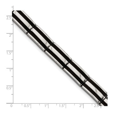 Black Stainless Steel Link Bracelet – view 6
