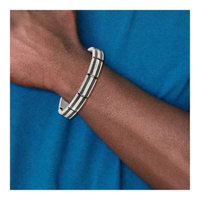 Black Stainless Steel Link Bracelet – view 7