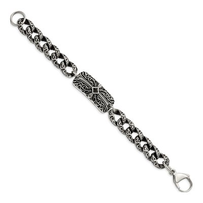 Stainless Steel Agate Cross Bracelet – view 4