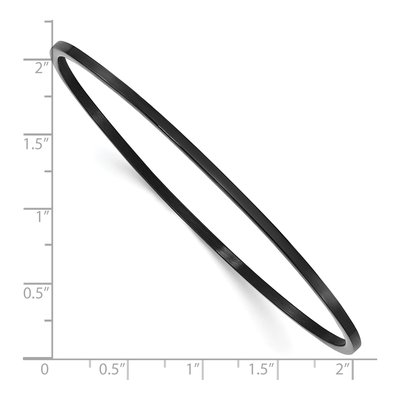 Black Stainless Steel Bangle Bracelet – view 6