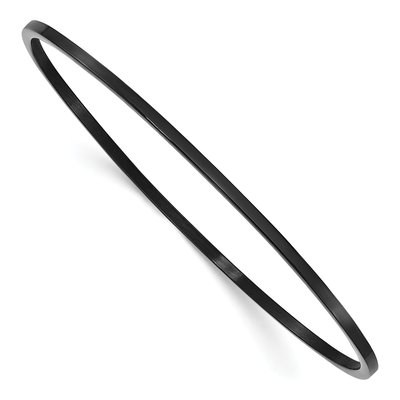 Black Stainless Steel Bangle Bracelet