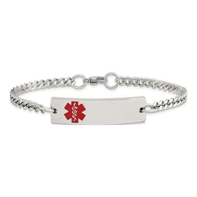 Stainless Steel Medical ID Curb Bracelet – view 5