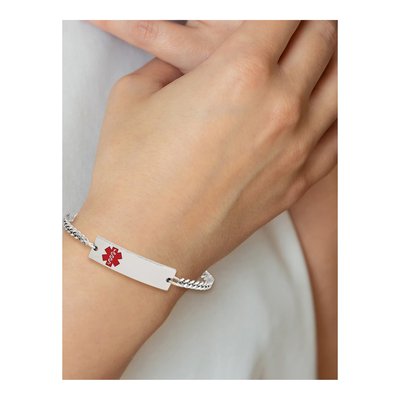 Stainless Steel Medical ID Curb Bracelet – view 7