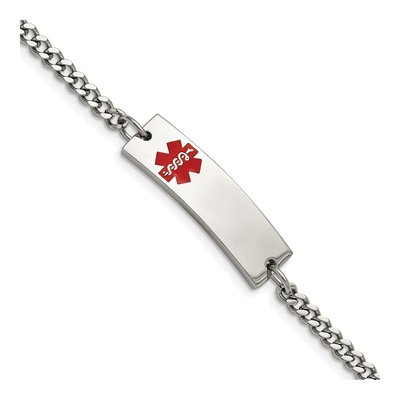Stainless Steel Medical ID Curb Bracelet