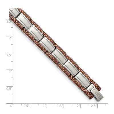 Stainless Steel Brown IP Link Bracelet – view 6