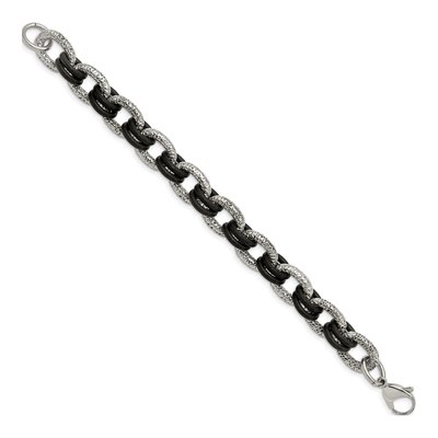 Stainless Steel Black Rubber Bracelet – view 4