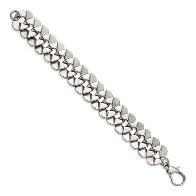Stainless Steel Oval Link Bracelet – view 4