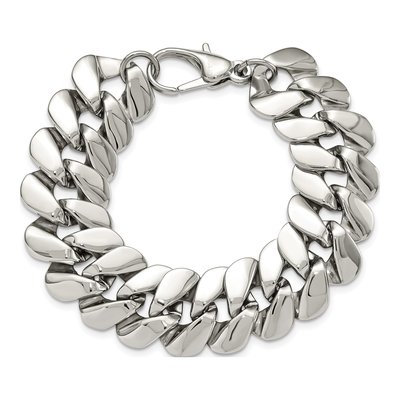Stainless Steel Oval Link Bracelet – view 5