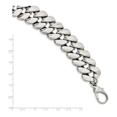 Stainless Steel Oval Link Bracelet – view 6