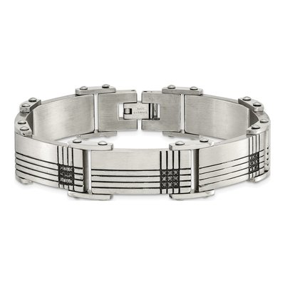 Black Stainless Steel 1/2 ct tw Diamond Bracelet – view 5