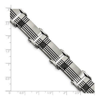 Black Stainless Steel 1/2 ct tw Diamond Bracelet – view 6