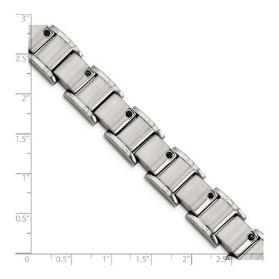 Stainless Steel 3/8 ct tw Diamond Bracelet – view 6