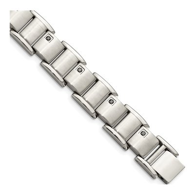 Stainless Steel 3/8 ct tw Diamond Bracelet