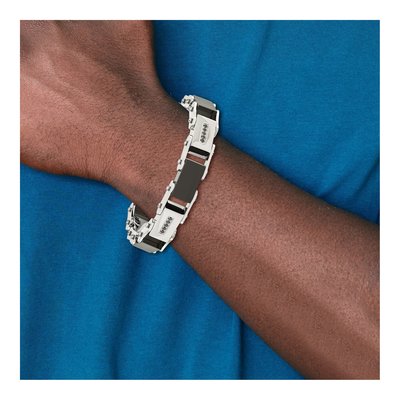 Black Stainless Steel 1/4 ct tw Diamond Bracelet – view 7