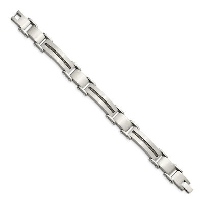 Stainless Steel 1/2 ct tw Diamond Bracelet – view 4