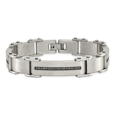Stainless Steel 1/2 ct tw Diamond Bracelet – view 5
